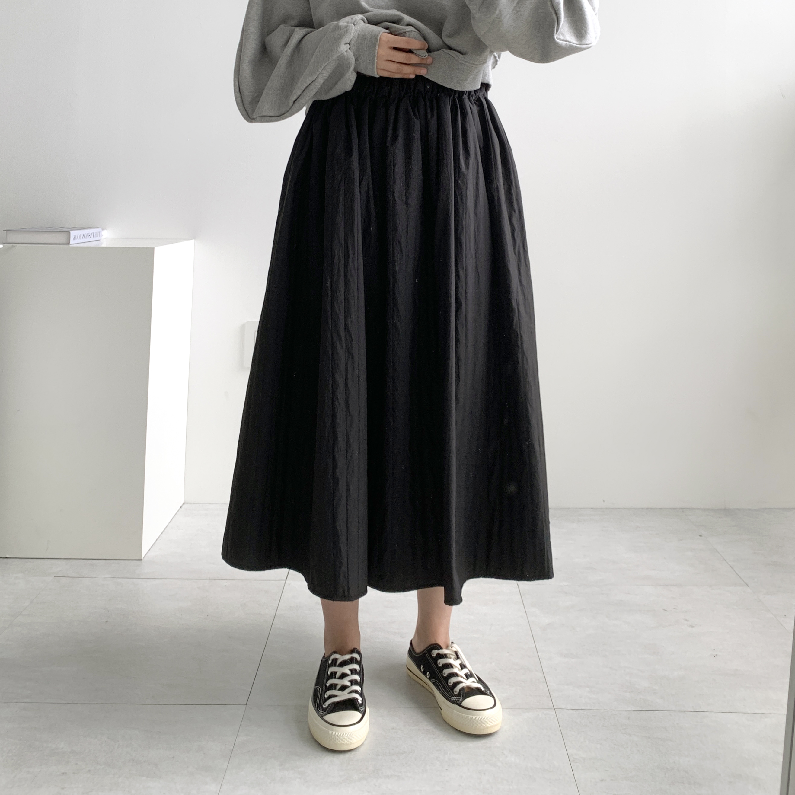 풍성한 본딩스커트 가을스커트 빅사이즈스커트 이미지 7