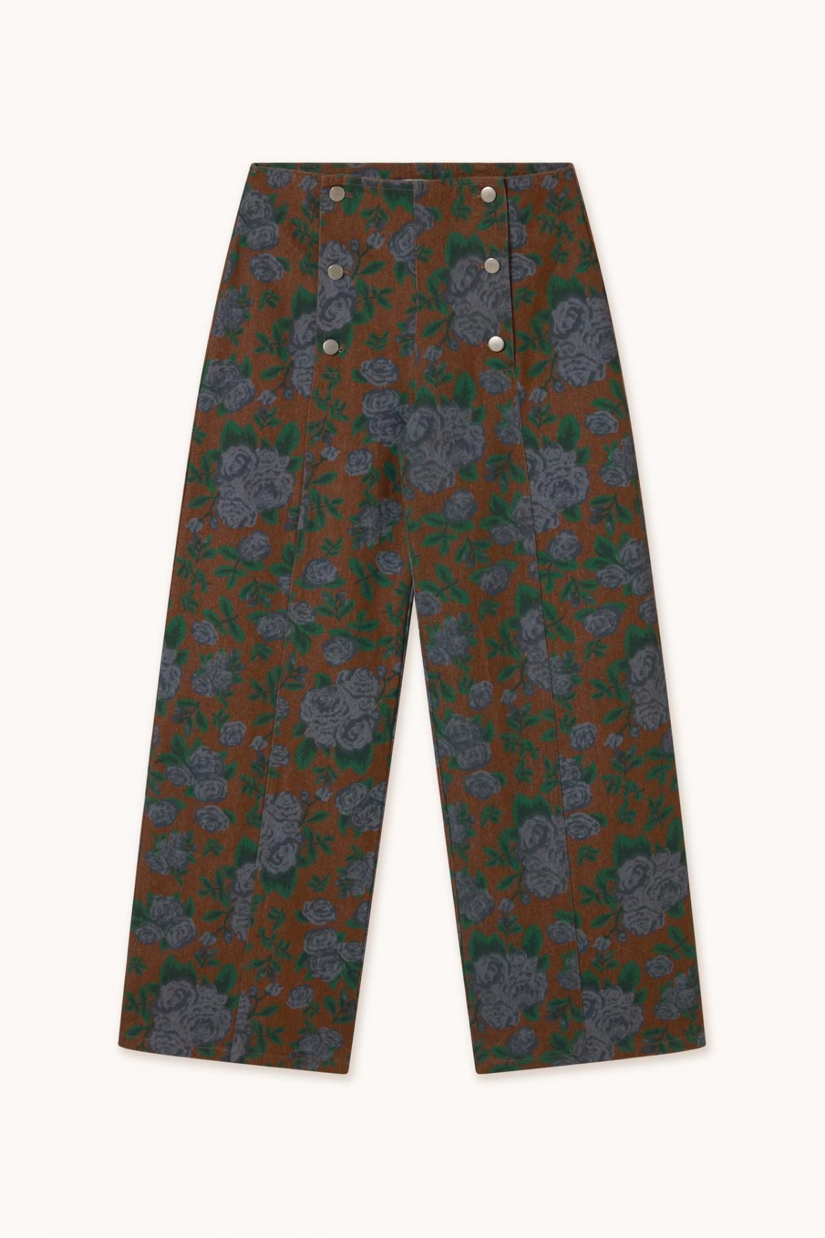타이니코튼 브라운 플라워패턴 버튼 와이드 팬츠 AW25-655M06 ONE COLOR - 메인 이미지