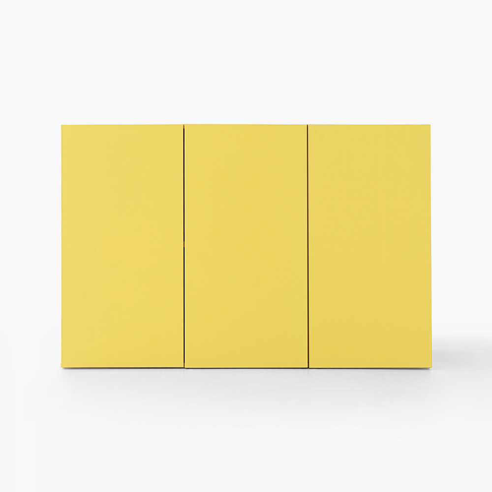 피크 3문 낮은수납장 784 1190mmx410mmx784mm, 2단, 옐로우 1794.1999 - 메인 이미지