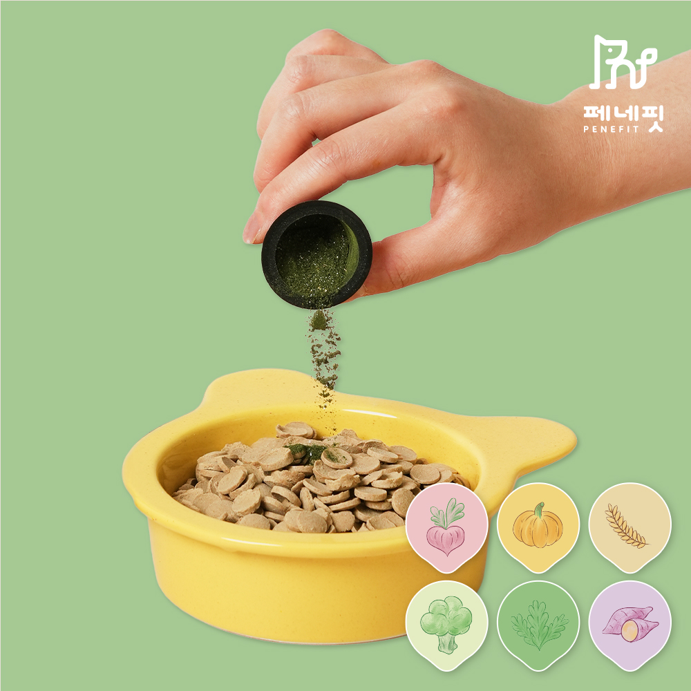 페네핏 반려동물 사료 토핑 팔레트 파우더 6종 버라이어티 팩 강아지 고양이 밥꾸 샘플 제품 이미지