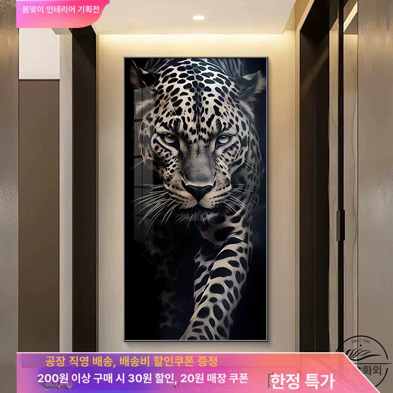 호랑이액자 LED 1400 꾸밈 좋은기운의호랑이그림 조명액자 HL068-A-A 질감 패브릭 표면 무광감 90x180cm - 상세 이미지 2