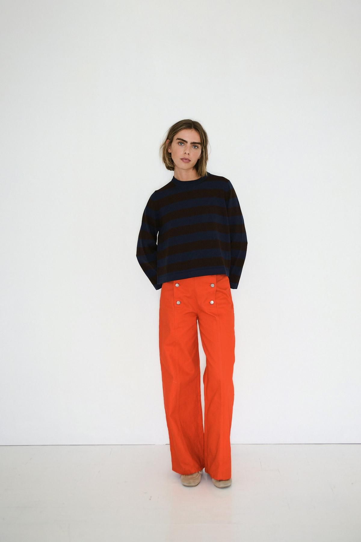 타이니코튼 썸머 레드 버튼 디테일 와이드 팬츠 AW25-642J08 SUMMER RED - 상세 이미지 3