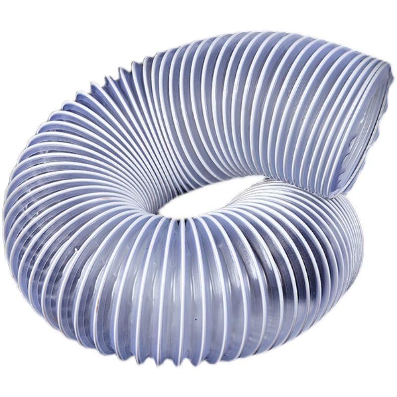 pvc 주름관 파이프 연성 배수관 집진 집진기 닥트 농업용 투명 와이어 배관  투명 내경 100mm - 상품 이미지