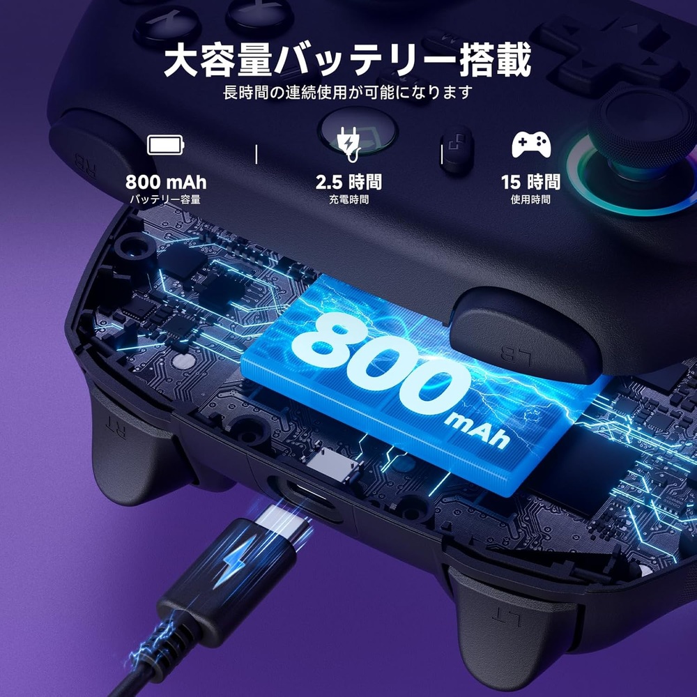 유무선 겸용 PC 게임패드 RGB 진동 1000Hz 이미지 6