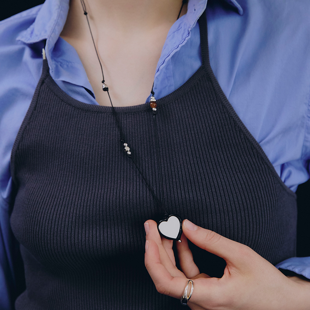 [빈티지헐리우드]Mirage Heart String Necklace_VH2579NE005M - 상세 이미지 3
