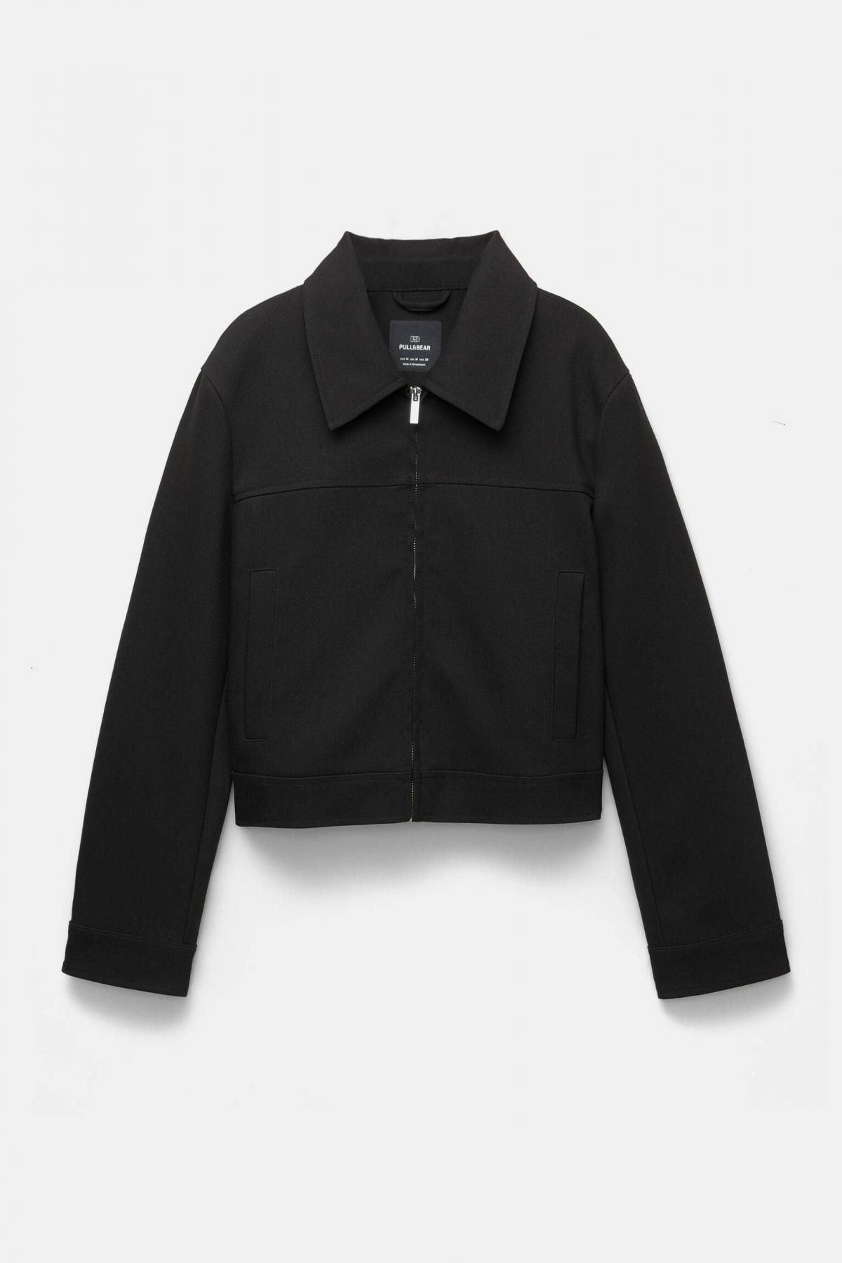 풀앤베어 테일러드 크롭 집업 재킷 7700/354 BLACK - 상품 이미지