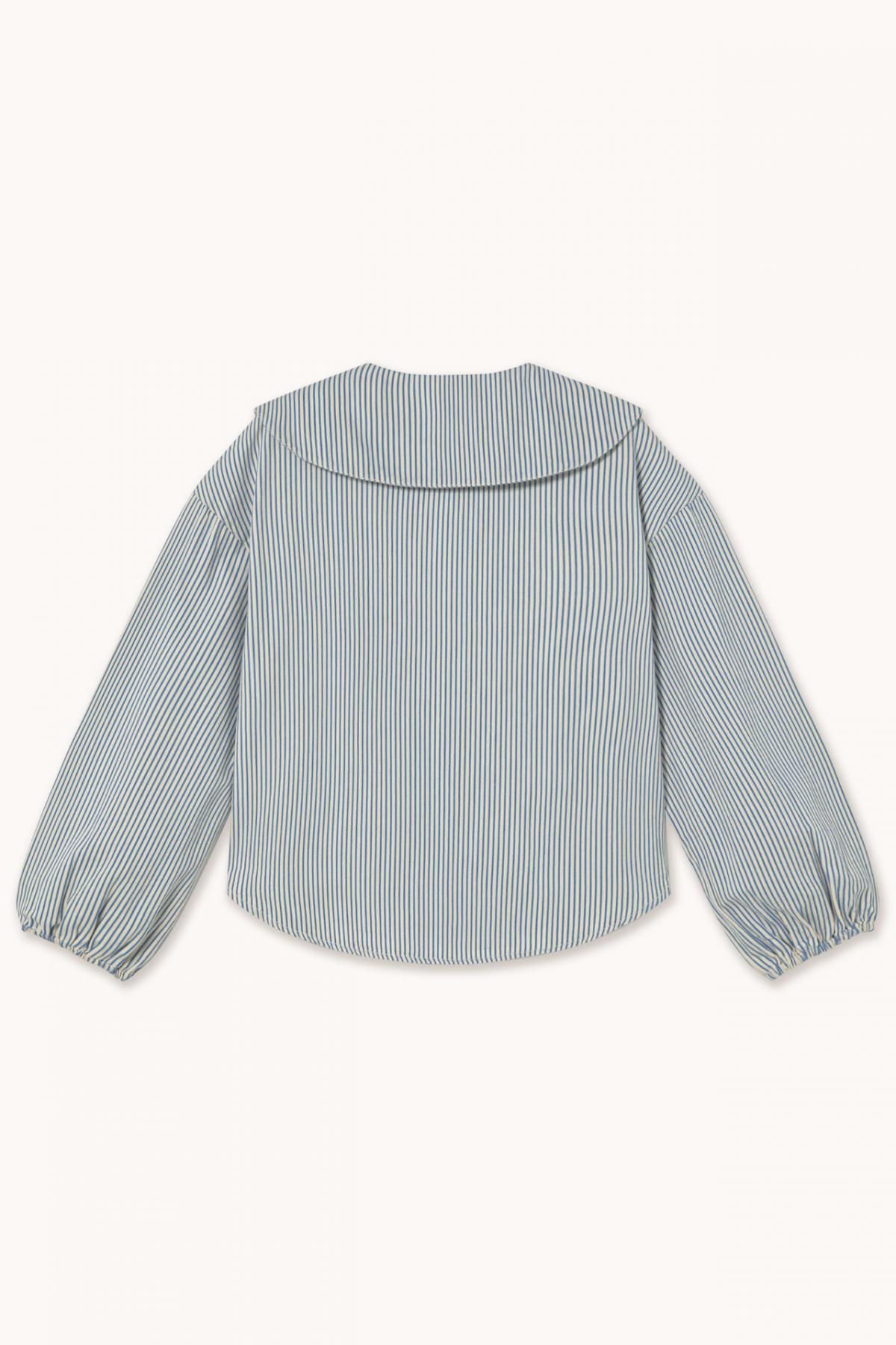 타이니코튼 라이트 크림 스톤 스트라이프 빅카라 셔츠 AW25-661S49 ONE COLOR - 상세 이미지 2