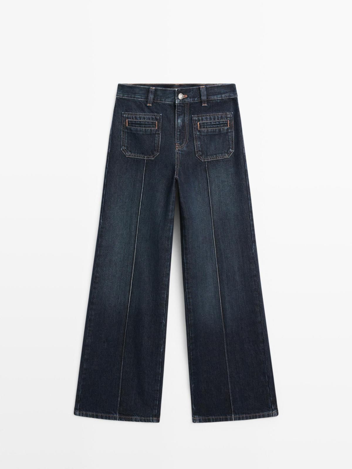 마시모두띠 데님 와이드핏 미드웨이스트 청바지 5029/629 MEDIUM BLUE - 상세 이미지 5