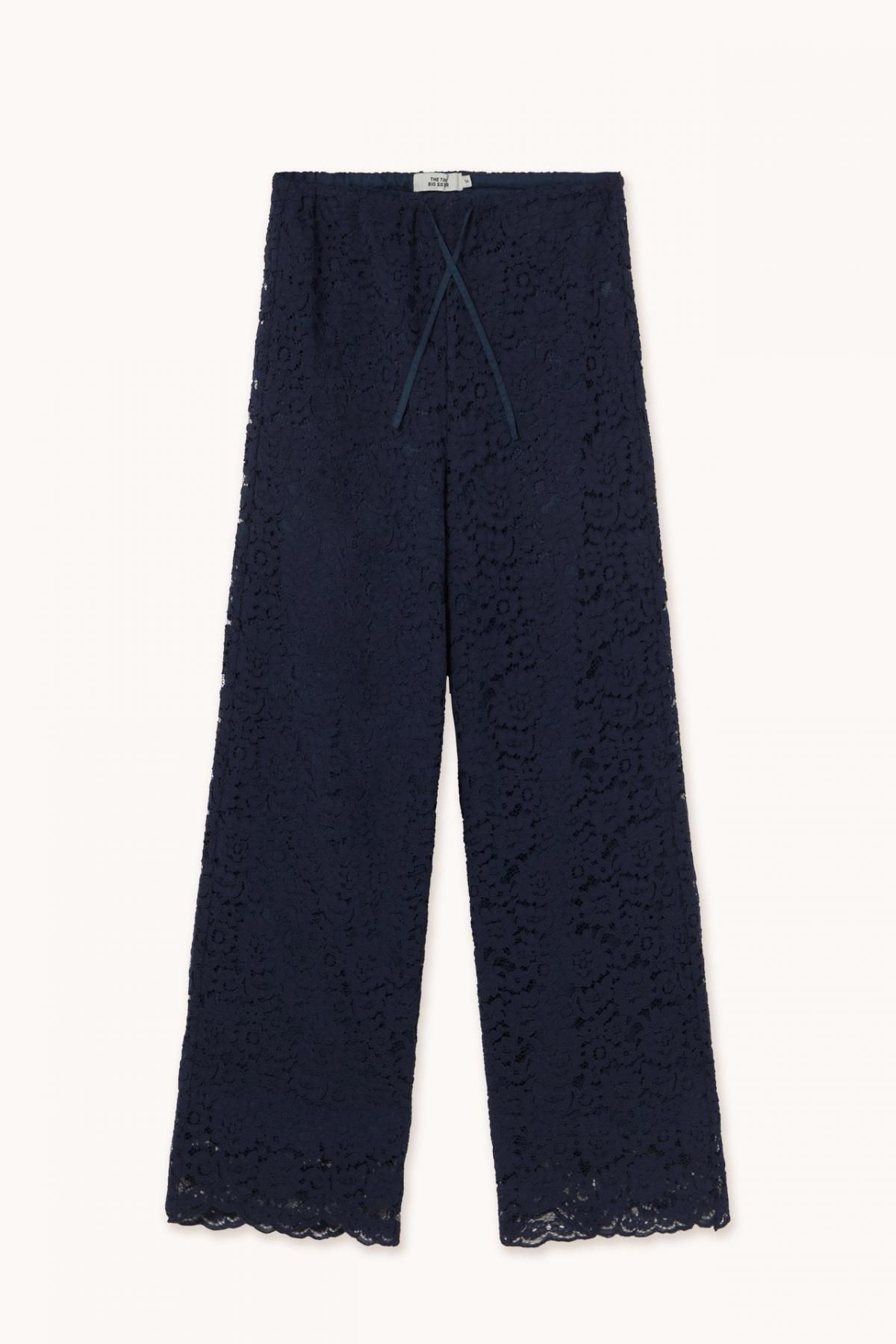 타이니코튼 레이스 네이비 와이드 팬츠 AW25-604107 ONE COLOR - 메인 이미지