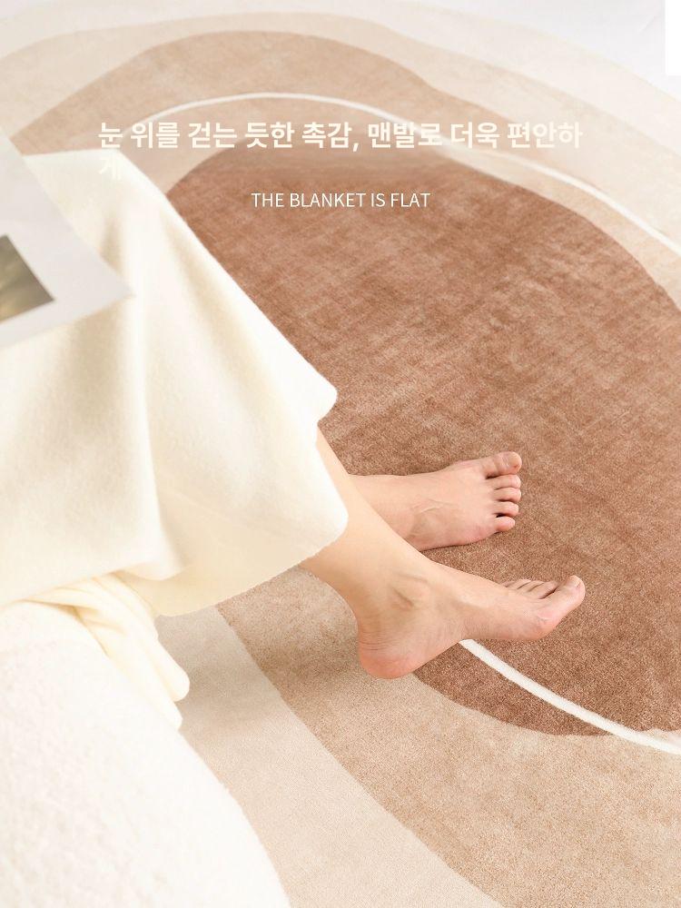 팬션 카페트 원룸 침대밑 거실 타원형 실크 원색 방수 대형 공부방 침실 크림코코01 보르소 벨벳 300x450CM 세척 가능 관리 용이 - 상세 이미지 4