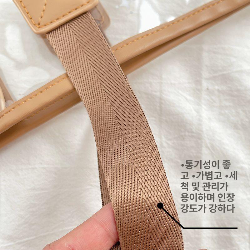 산리오 숄더백 투명 젤리 백 대용량 쇼핑 수영 나들이 외출 가방 키티 - 상세 이미지 4