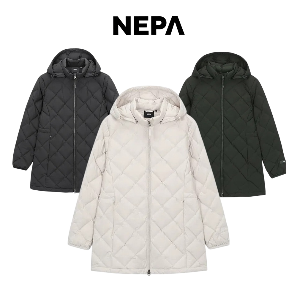 네파 롱 경량패딩 여성 구스다운 루즈핏 캐주얼 거위털 등산패딩