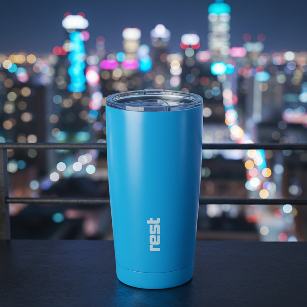 세척 편한 보온 보냉 사무실 헬스장에서 쓰기 좋은 리유저블 텀블러 600ml, 블루