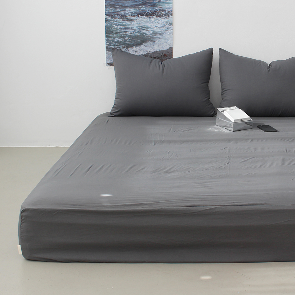 부드러운 아멜리 워싱 사계절 매트리스커버 느와르 차콜, Q(퀸)