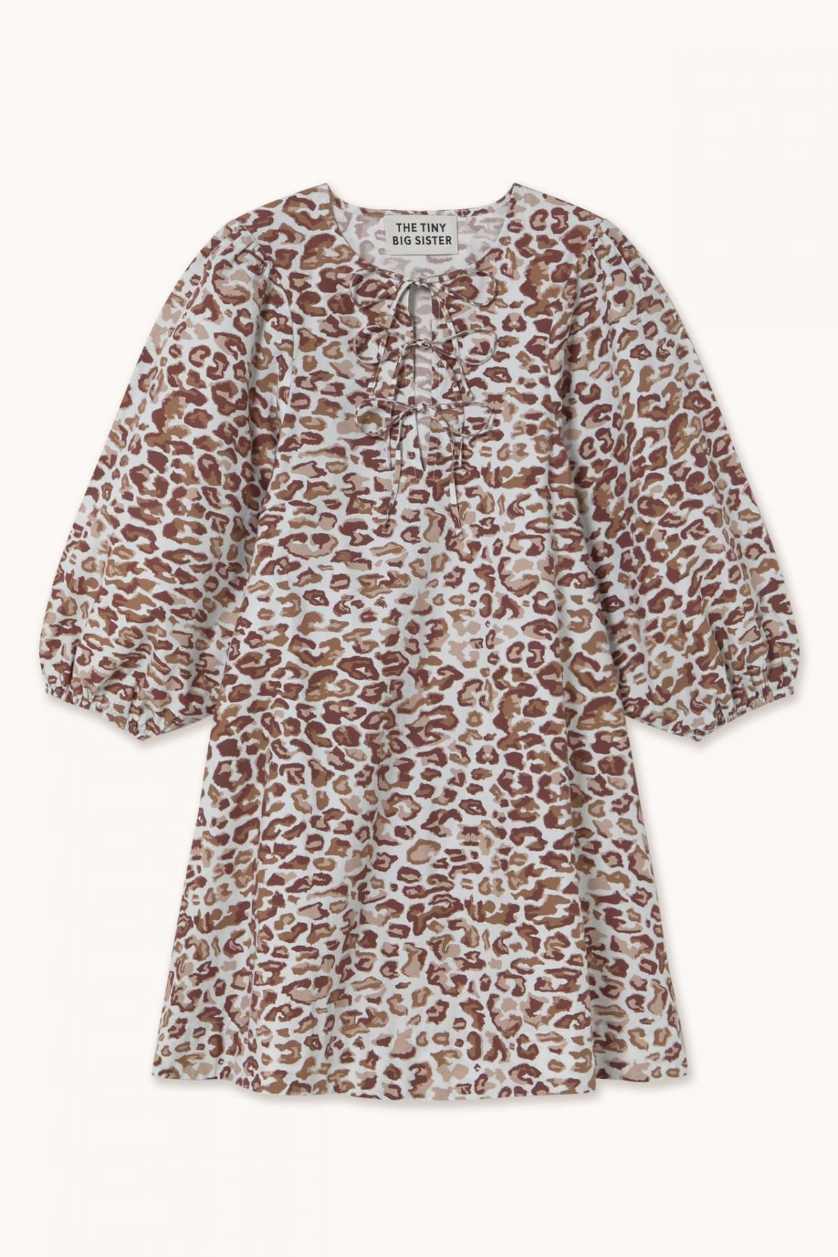 타이니코튼 애니멀 프린트 퍼프소매 미니 원피스 AW25-736J24 ONE COLOR - 상품 이미지