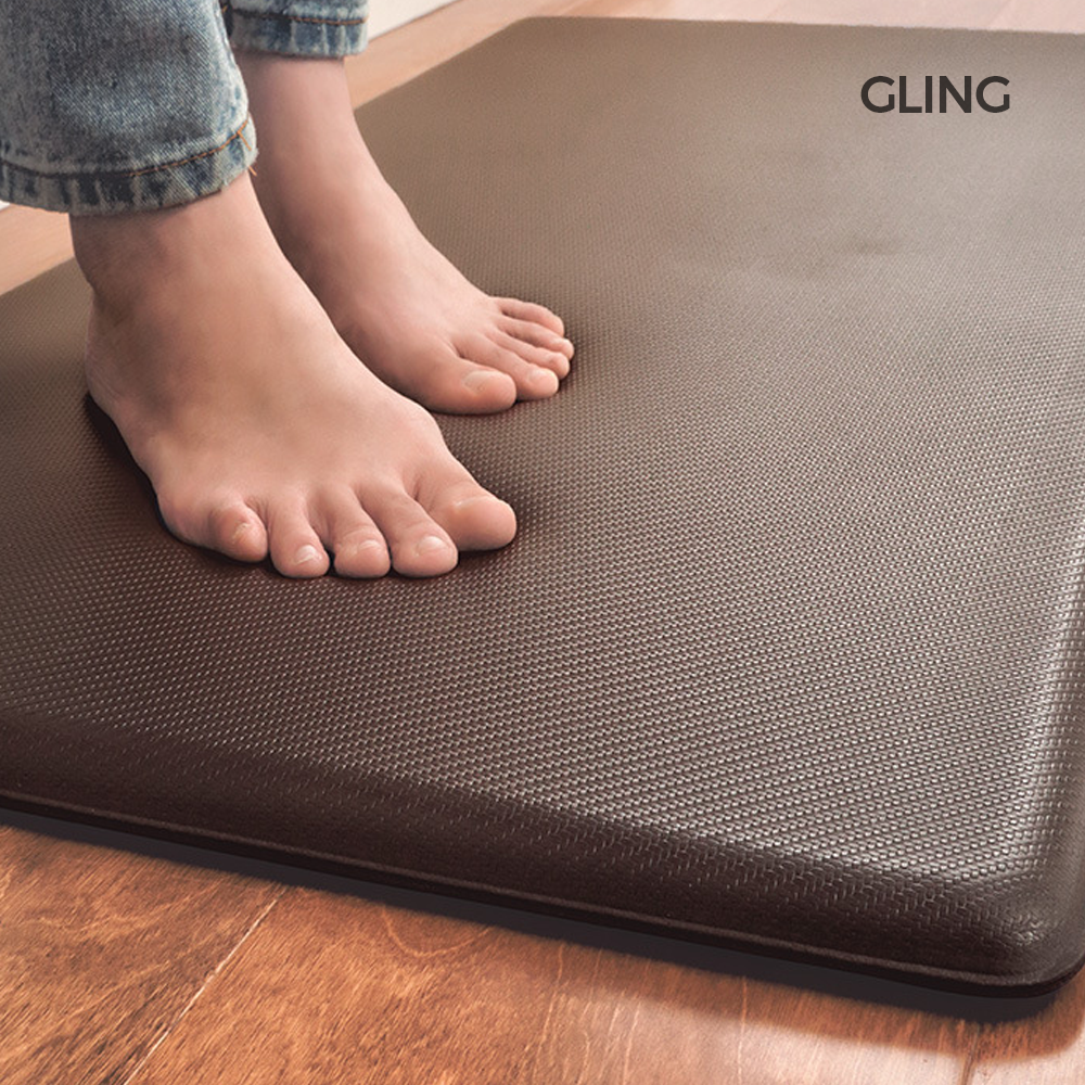 주방매트 PVC 방수 발이편안한 미끄럼 방지 대형 두께1.9cm 그레이 S사이즈