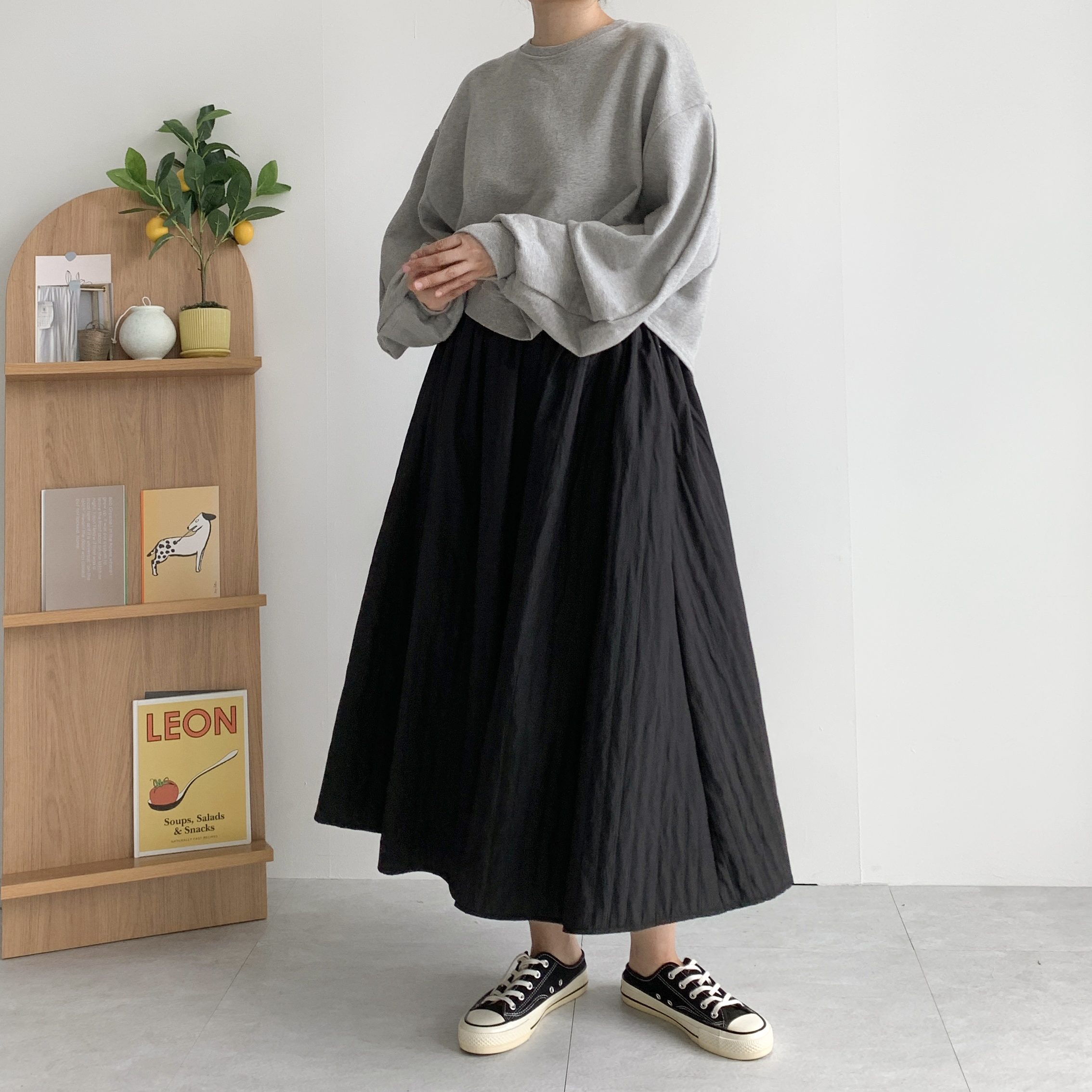 풍성한 본딩스커트 가을스커트 빅사이즈스커트 이미지 8