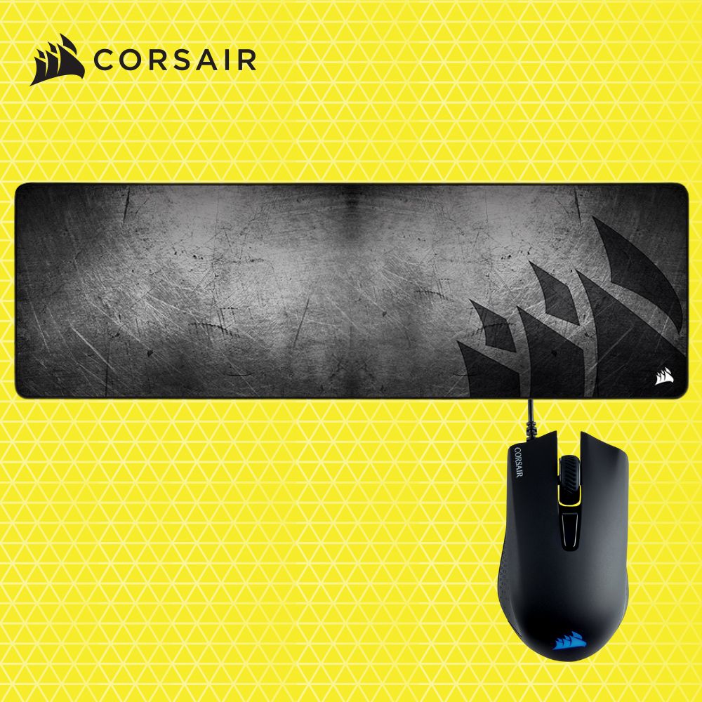 커세어 HARPOON PRO RGB 유선게이밍마우스 + MM300 PRO EXTEND 마우스패드 - 메인 이미지
