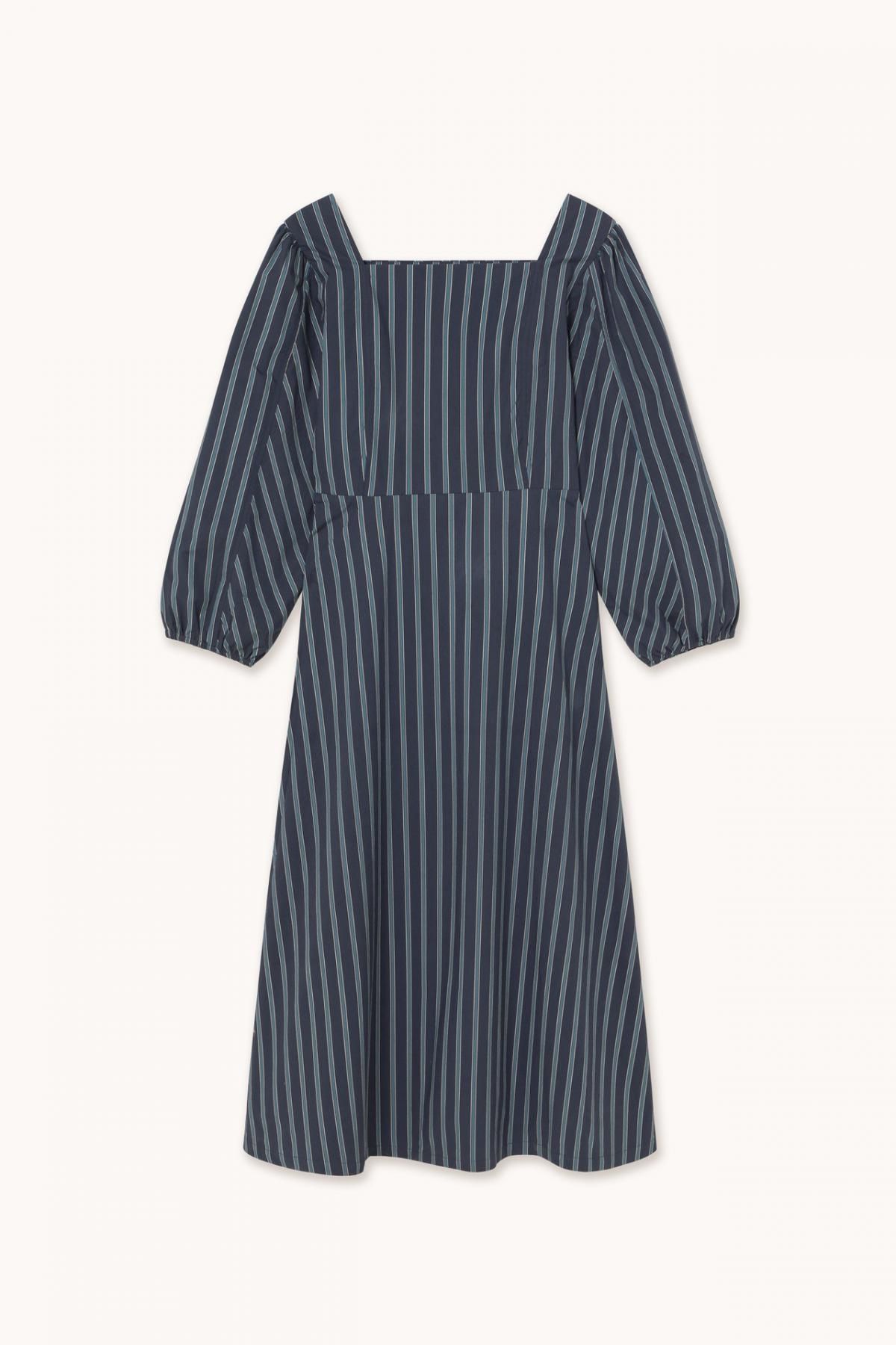 타이니코튼 스트라이프 네이비 미디 원피스 AW25-629107 ONE COLOR - 상세 이미지 2