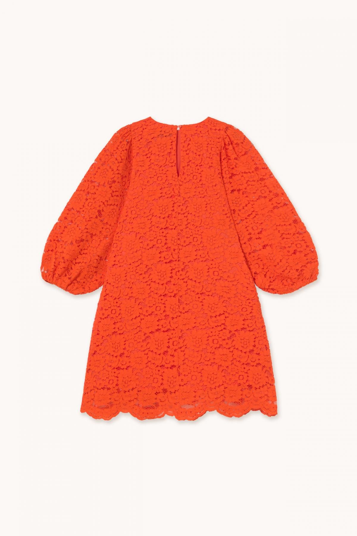 타이니코튼 썸머 레드 레이스 퍼프소매 미니 원피스 AW25-605J08 ONE COLOR - 상세 이미지 2