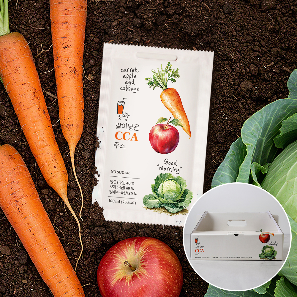 클렌즈 CCA주스 갈아넣은 당근 사과 양배추 100ml 30포