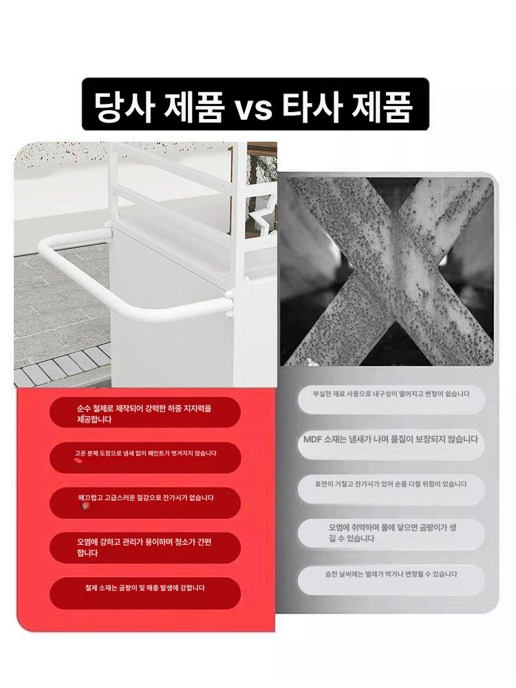 플리마켓 매대 야시장 팝업 행사장 전시대 판촉 진열 가판대 접이식 화이트 160x60x210cm 무료배송 - 상세 이미지 5