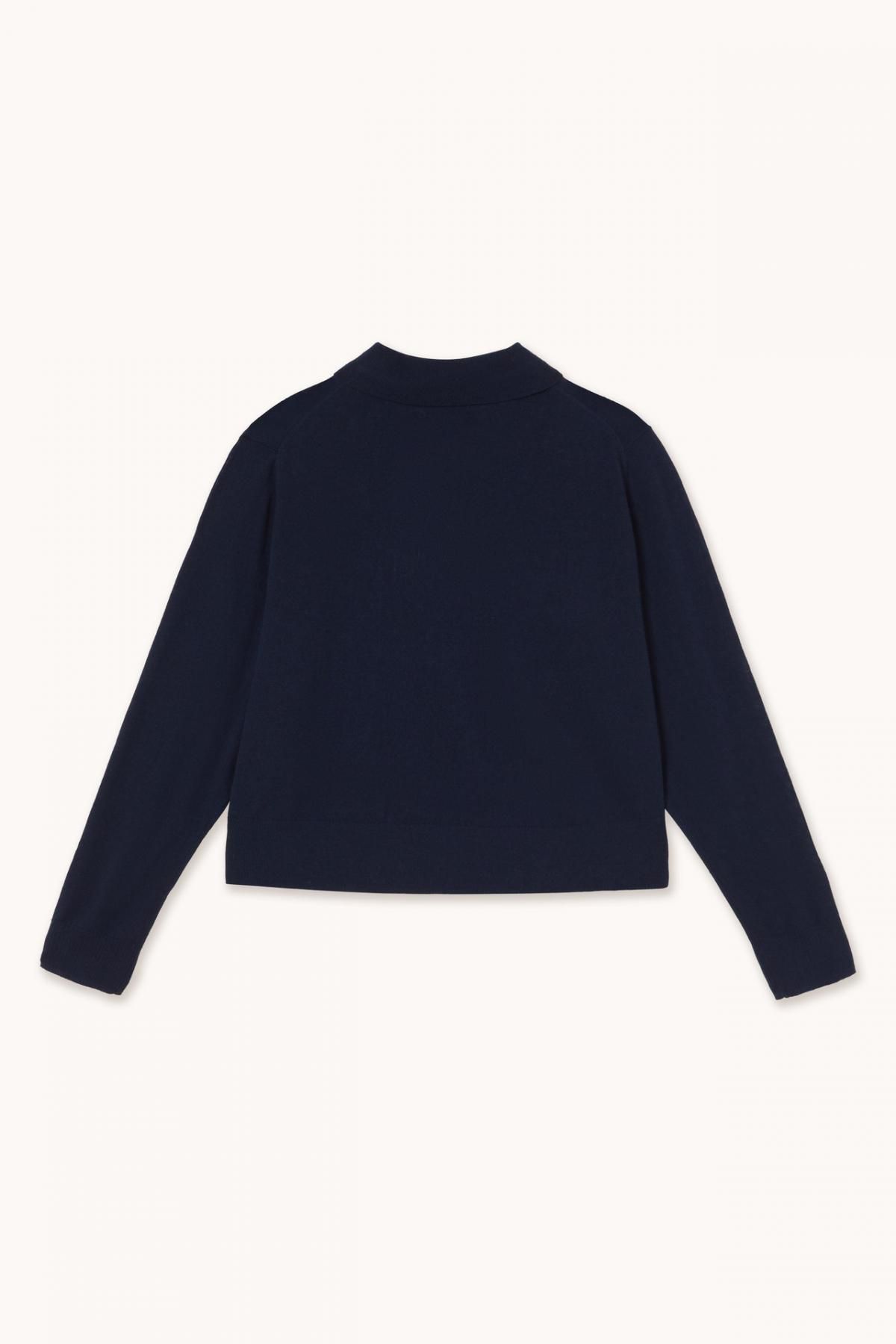 타이니코튼 네이비 케이블 니트 칼라 스웨터 AW25-680107 ONE COLOR - 상세 이미지 2