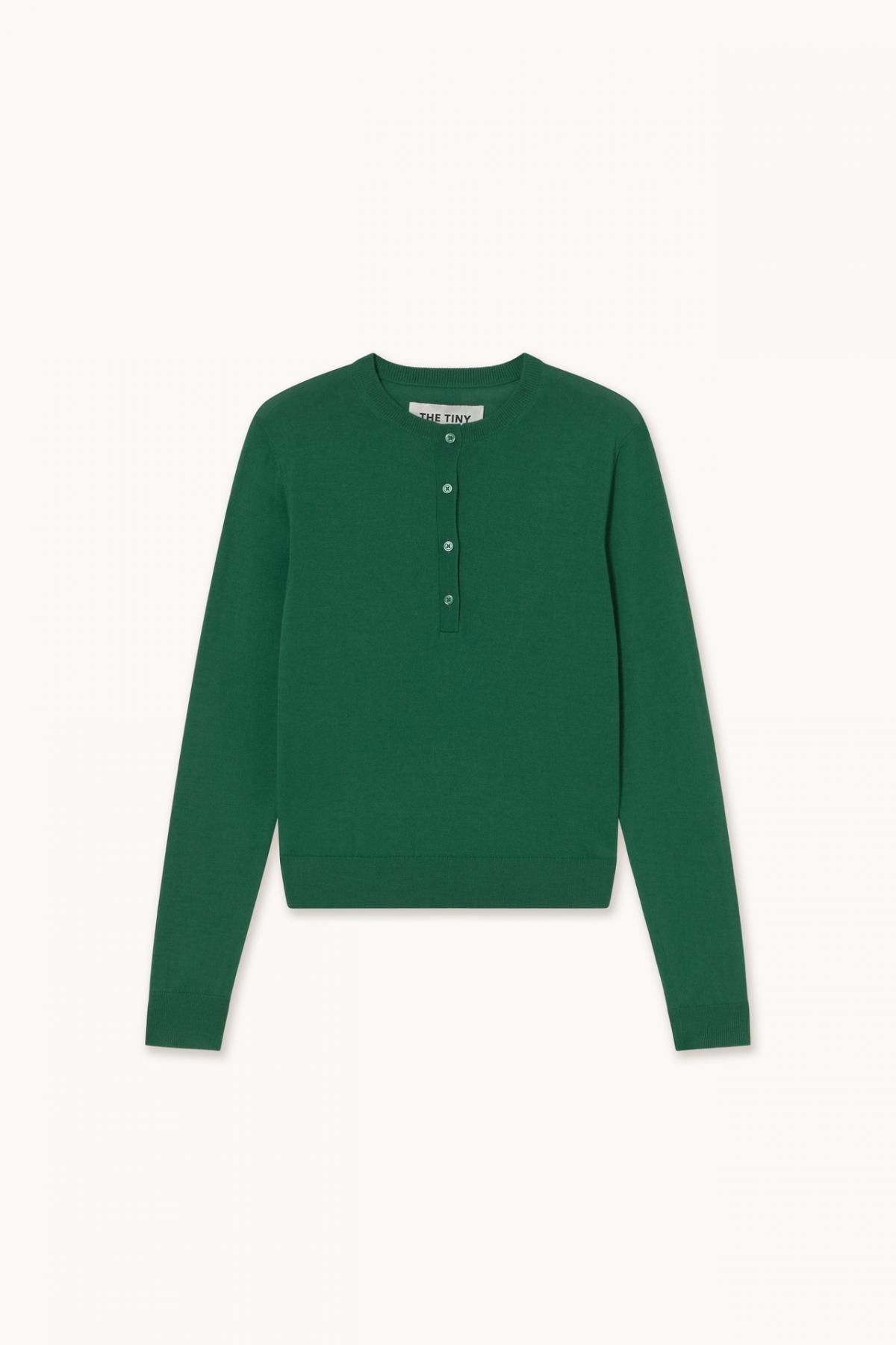 타이니코튼 보틀그린 베이직 헨리넥 긴팔 티셔츠 AW25-675M22 ONE COLOR - 상품 이미지