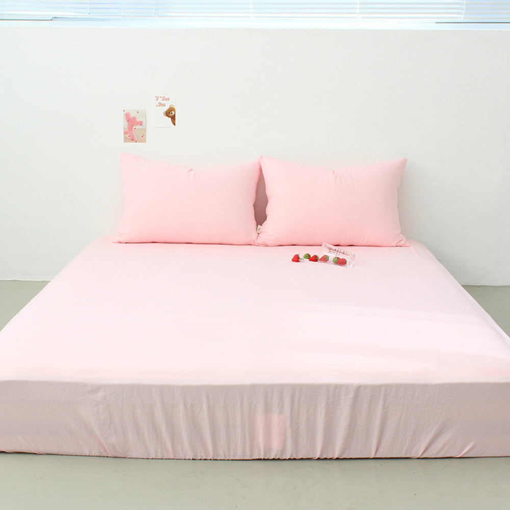 부드러운 아멜리 워싱 사계절 매트리스커버 체리 블라썸, S(싱글)