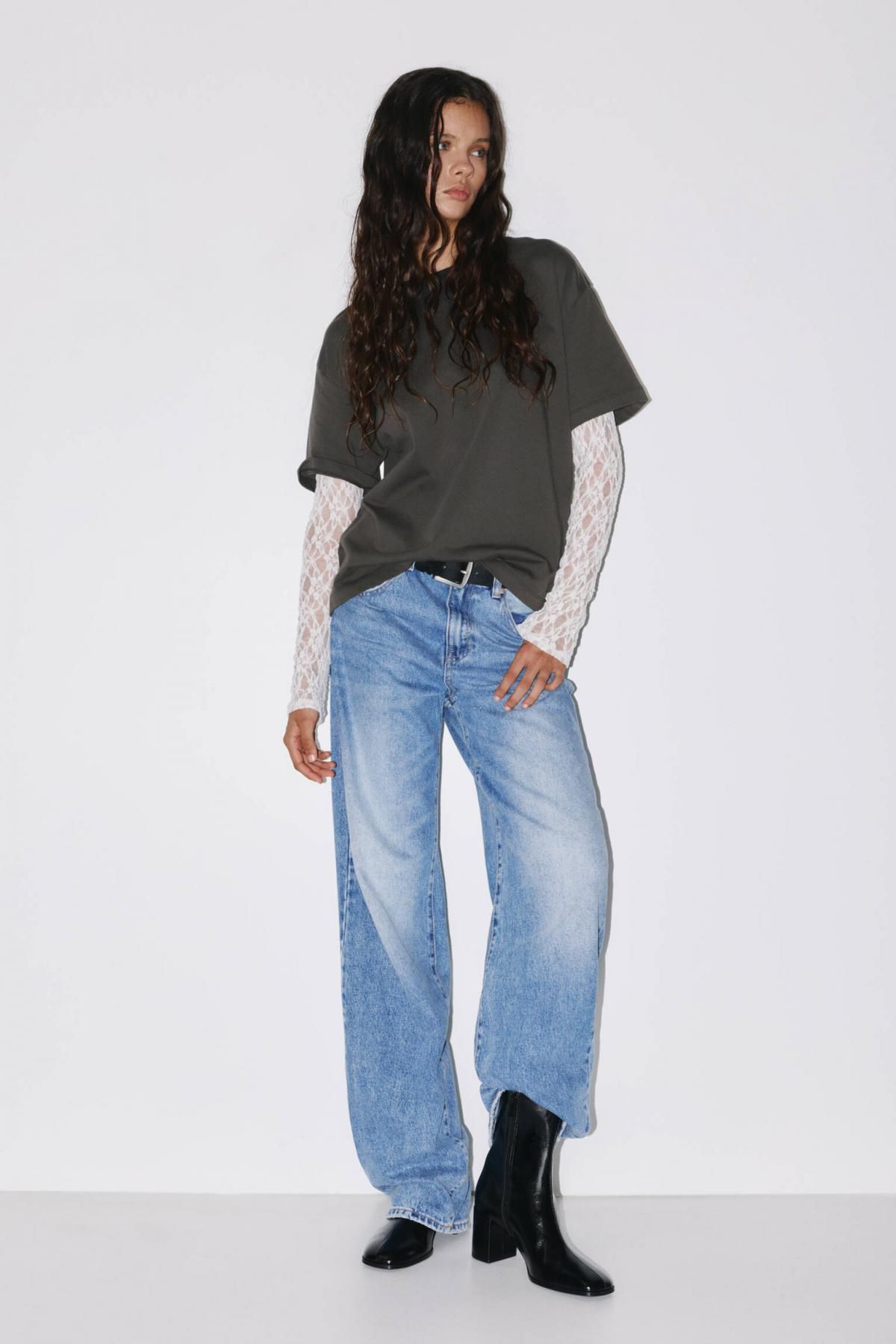 풀앤베어 트렌디 블랙 하이힐 앵클부츠 1104/640 BLACK - 상세 이미지 2