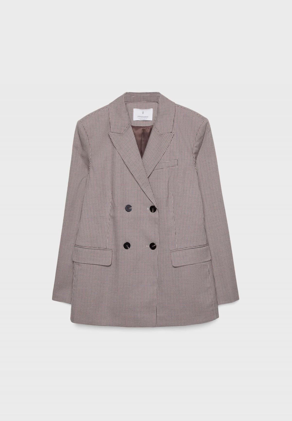 스트라디바리우스 클래식 체크 더블브레스트 테일러드 재킷 5908/538 BEIGE - 상품 이미지