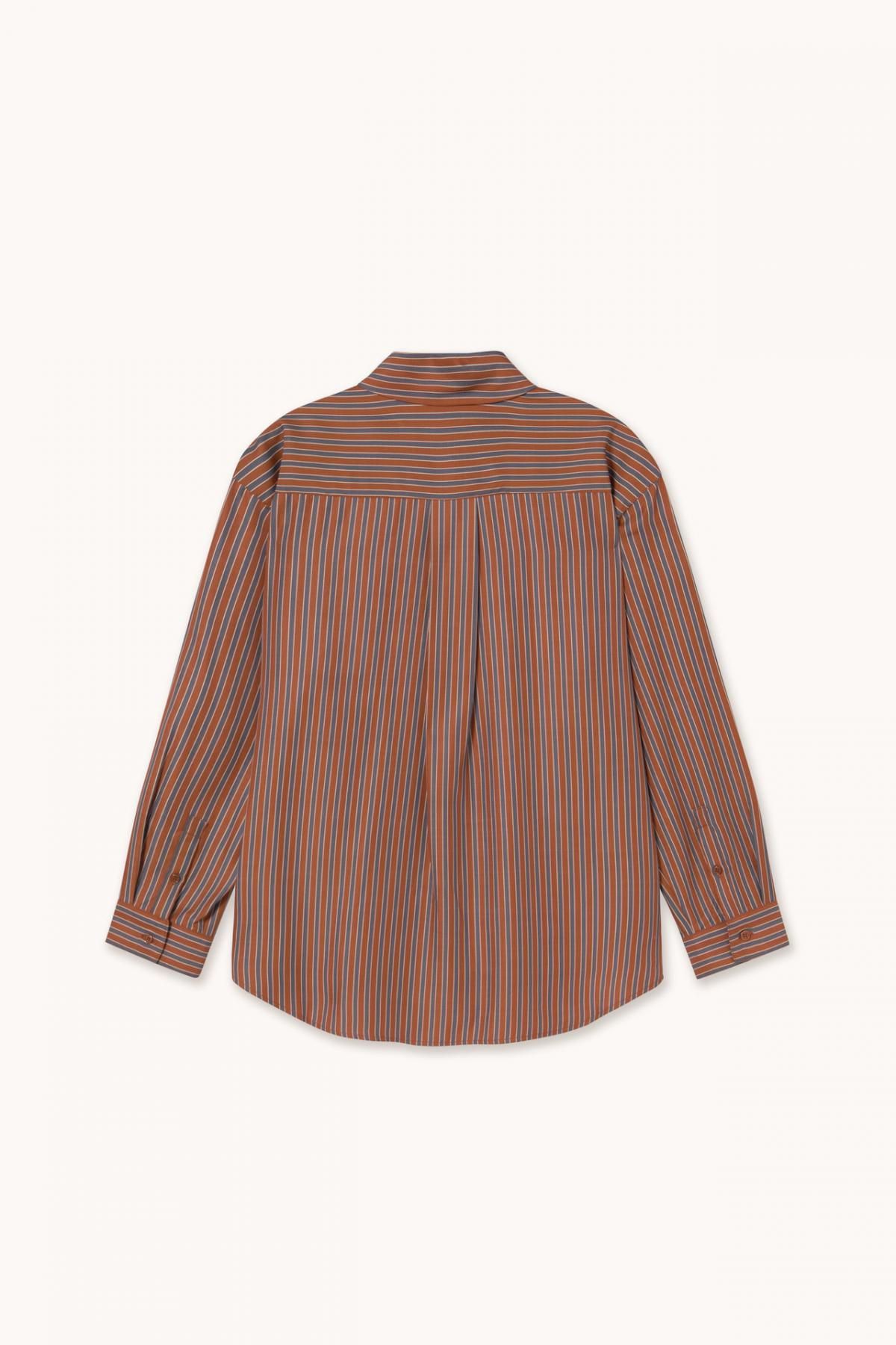 타이니코튼 브라운 스트라이프 릴랙스핏 테크니컬 셔츠 AW25-614M06 ONE COLOR - 상세 이미지 2