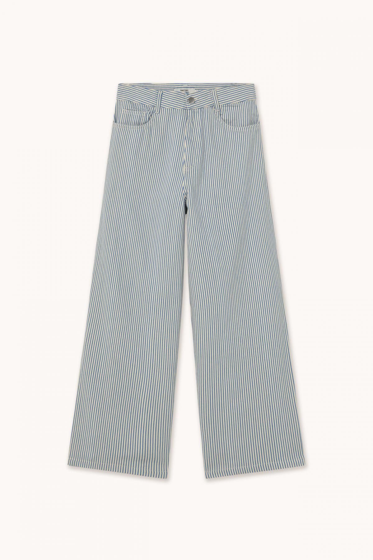 타이니코튼 라이트 크림 스톤 스트라이프 와이드 팬츠 AW25-660S49 ONE COLOR - 상품 이미지