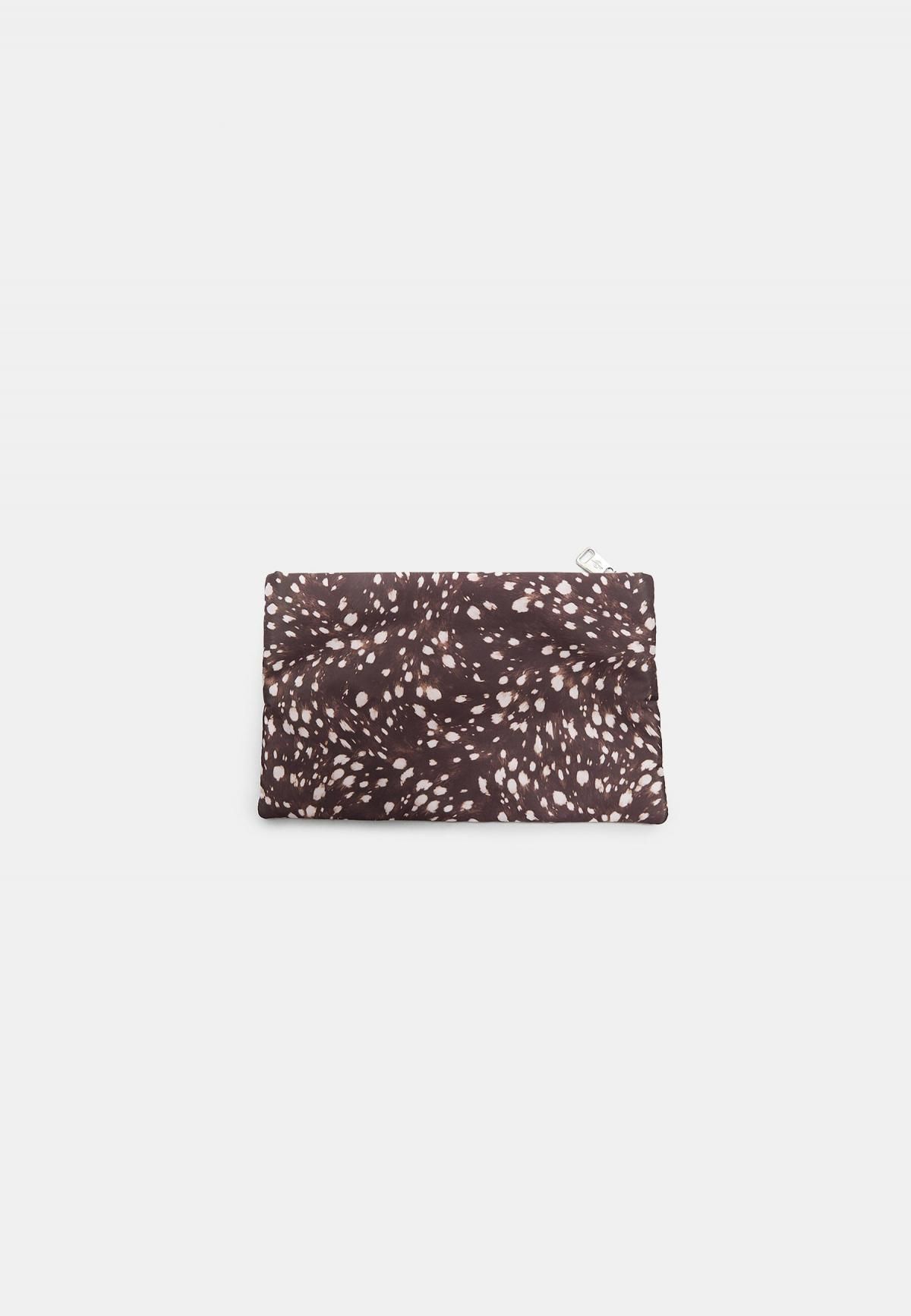 스트라디바리우스 멀티컬러 프린트 패브릭 지퍼 파우치 3726/912 BROWN - 상세 이미지 3