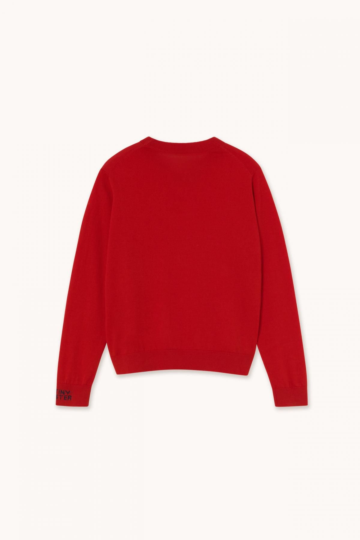 타이니코튼 베이직 라운드넥 레드 니트 스웨터 AW25-796S47 ONE COLOR - 상세 이미지 2