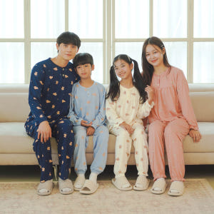 폭스클럽 잠옷 빅사이즈 피치기모 수면 가족 가을 겨울 원피스 파자마 홈웨... 착용 후기 | 사이즈/핏 총정리 - 상품 이미지 3
