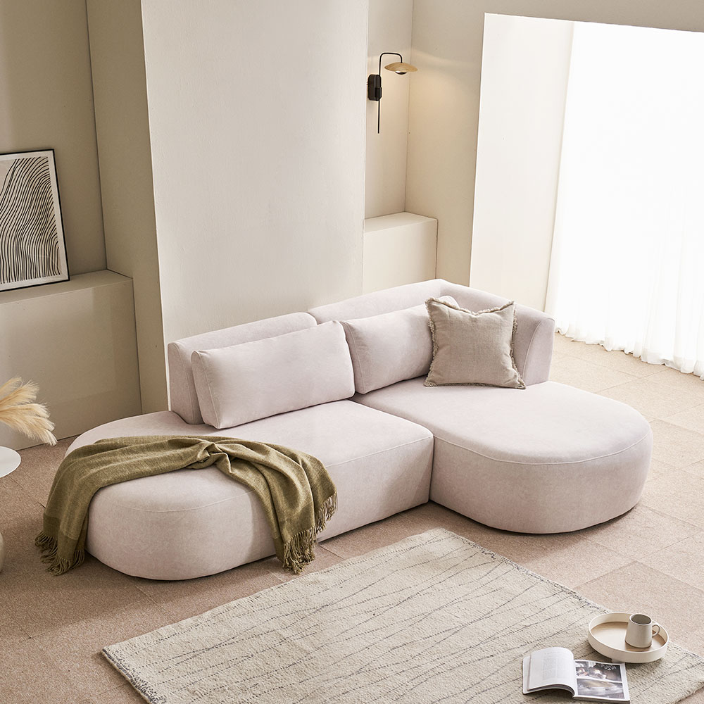 바스포르 몽글 모듈 소파 라운지형 카우치형 패브릭 거실소파 분리형 3인쇼파