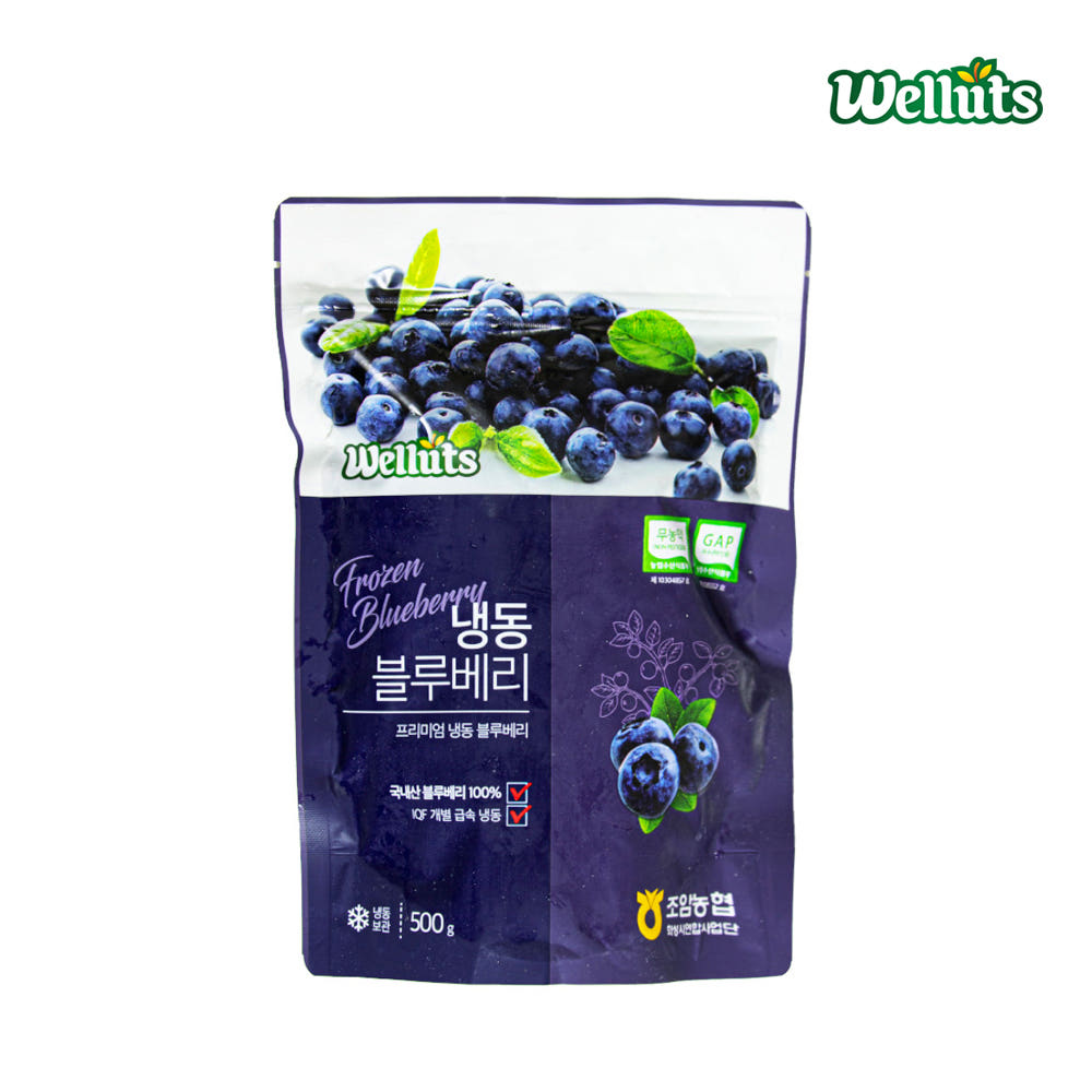 웰루츠 국내산 무농약 냉동 블루베리 500g, 1개 - 상품 이미지
