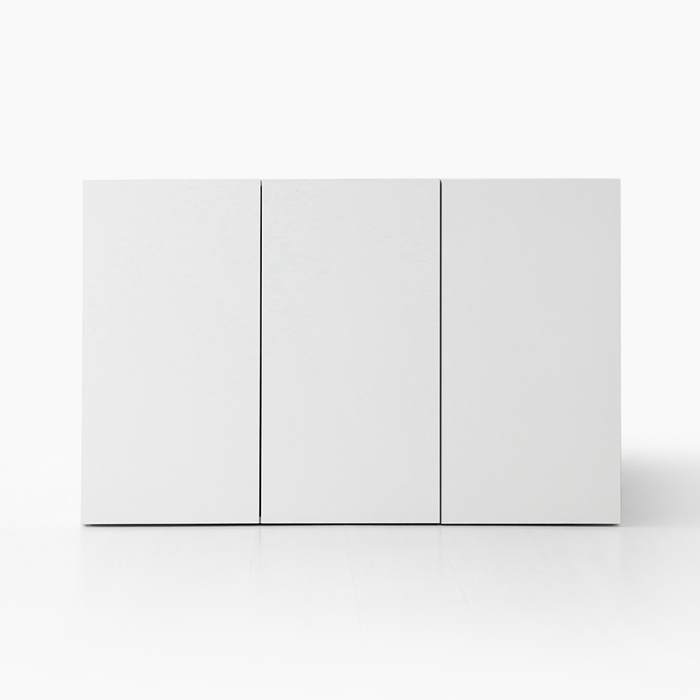 피크 3문 낮은수납장 784 1190mmx410mmx784mm, 2단, 화이트 6088.1771 - 메인 이미지