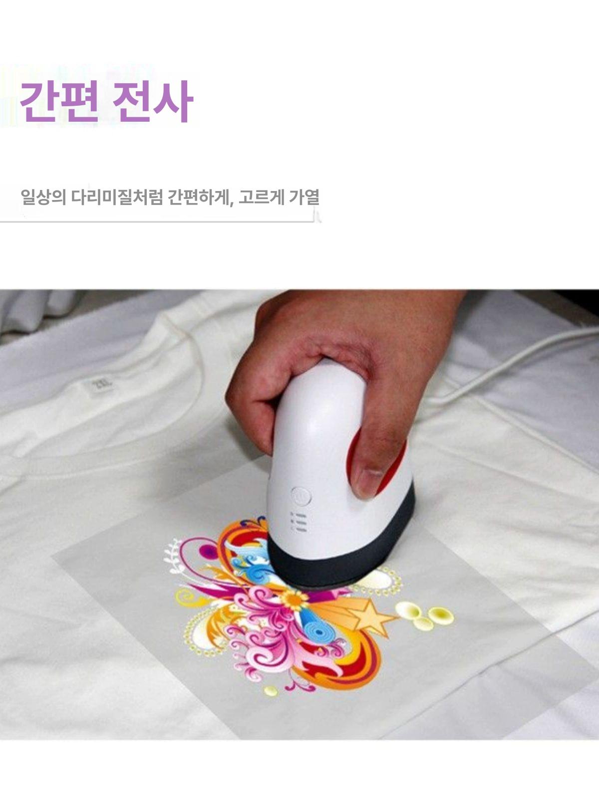 미니 열 프레스 전사 인쇄기 전사기 전달 모자 티셔츠 로고 고압 프린팅 인쇄 레드 - 상세 이미지 4