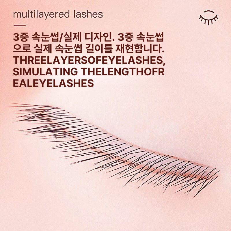 속눈썹 연장 마네킹 실습 실습용 메이크업 미용 머리 눈꺼풀 연습 시뮬레이션 얼굴 실기 2층 속눈썹 교체 핑크+3쌍 새내기 - 상세 이미지 2