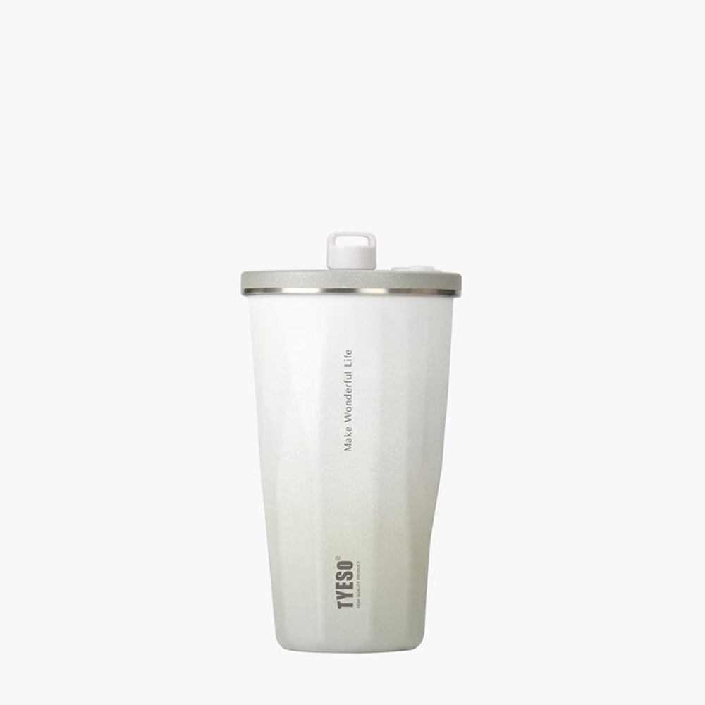 TYESO 스텐 텀블러 올스텐 대용량 텀블러 보냉 보온 빨대 직장인 운동 470ml, 실버프로스트 - 상품 이미지