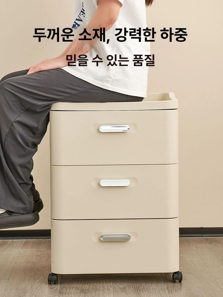 사무실 이동식 서랍장 데스크 이동서랍 수납장 파일 정리함 사무용 대형 2층 면폭 35.2cm 두꺼움 - 상세 이미지 4