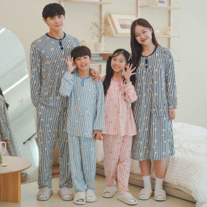 폭스클럽 잠옷 빅사이즈 피치기모 수면 가족 가을 겨울 원피스 파자마 홈웨... 착용 후기 | 사이즈/핏 총정리 - 상품 이미지 2