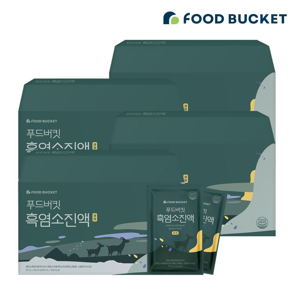 푸드버킷 자연방목 흑염소진액 흑염소즙 30포, 4개 - 메인 이미지