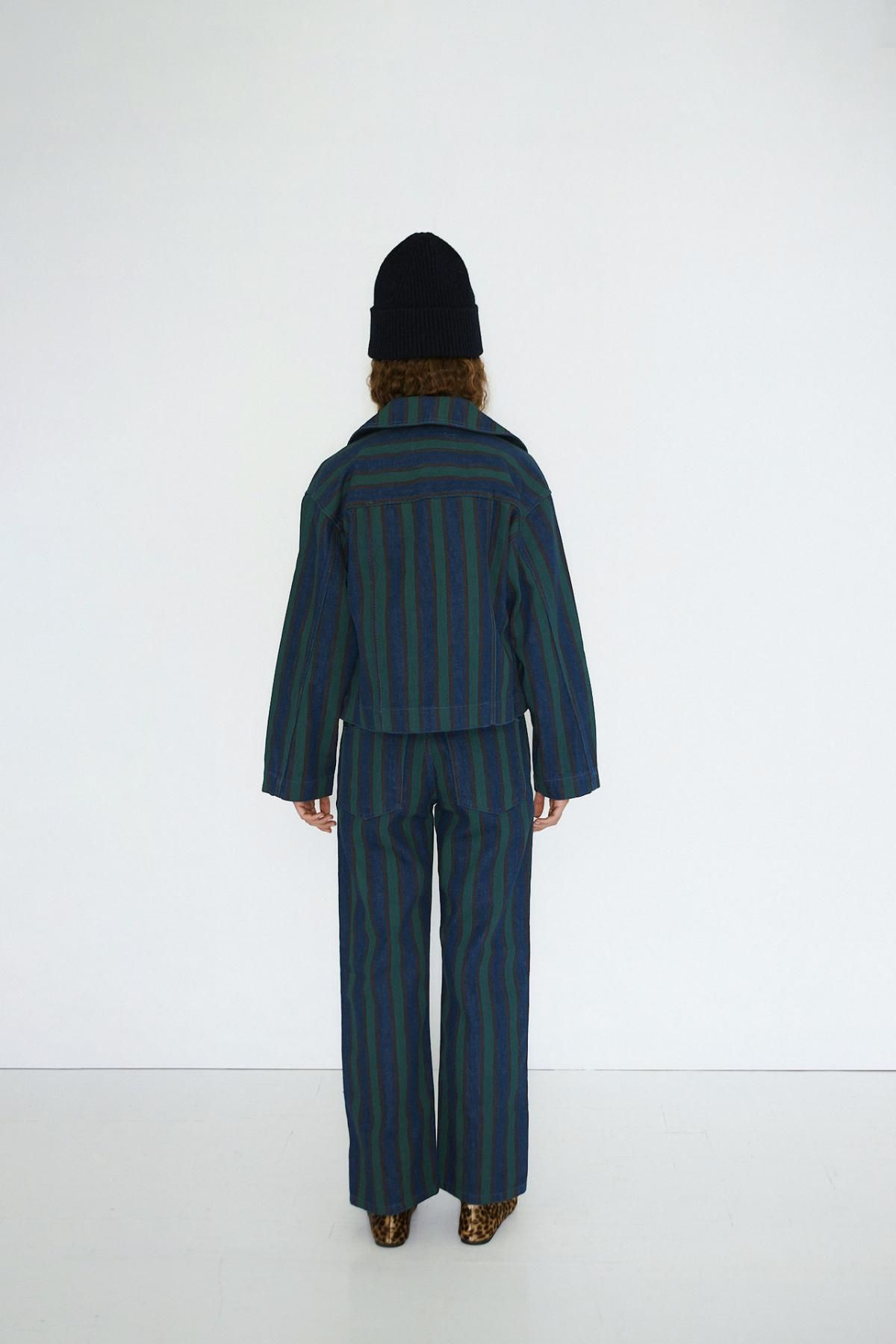 타이니코튼 스트라이프 크롭 테크니컬 재킷 AW25-643K02 ONE COLOR - 상세 이미지 4