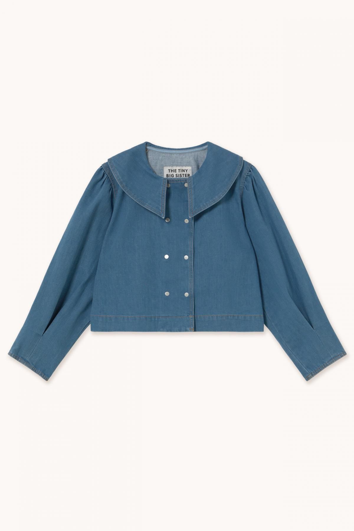 타이니코튼 더블버튼 데님 크롭 자켓 AW25-773K02 ONE COLOR - 메인 이미지