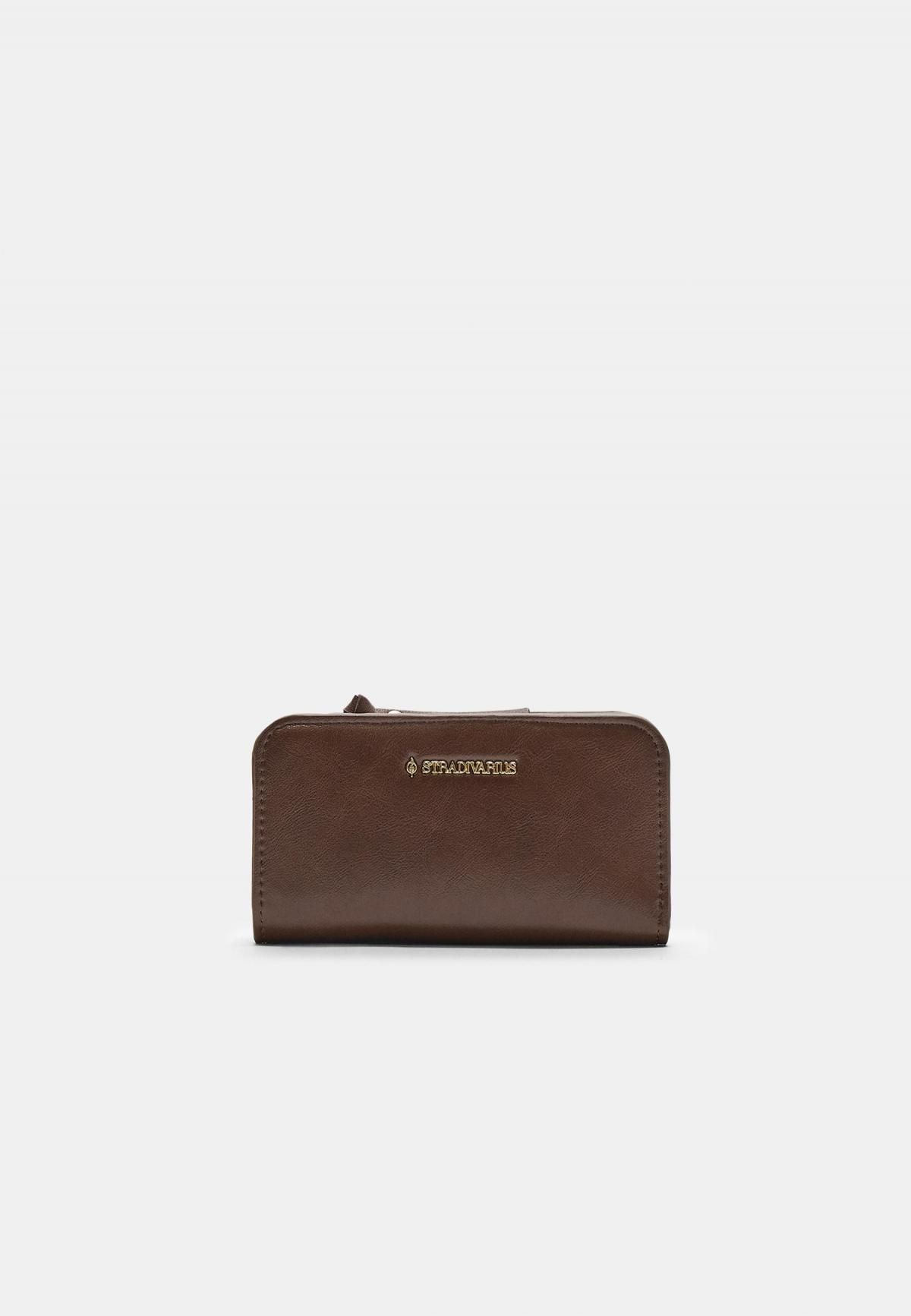 스트라디바리우스 미니멀 브라운 지퍼 카드지갑 3724/901 BROWN - 메인 이미지