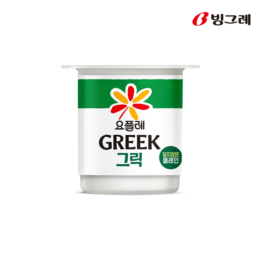 빙그레 요플레 그릭 달지않은 플레인 80g X 4개 그릭요거트