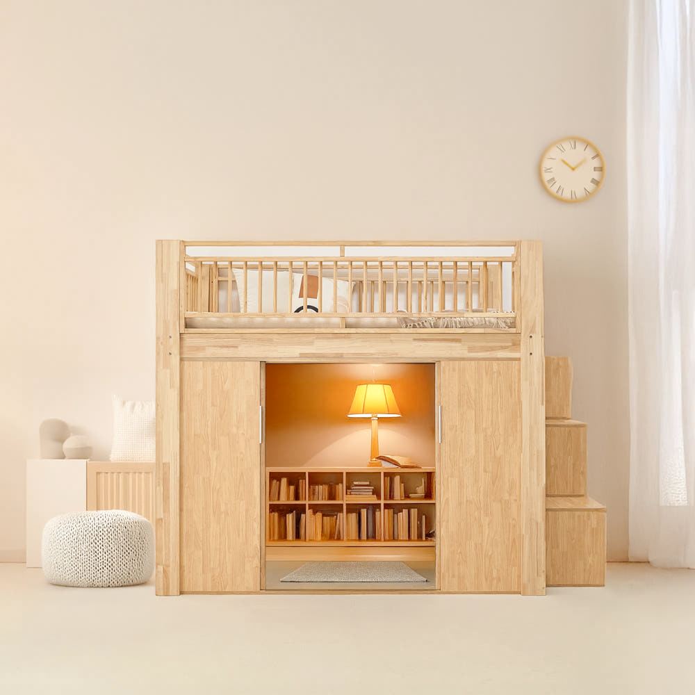 문하우스 성인 유아 어른 벙커침대 2층 벙커형 침대책상 세트